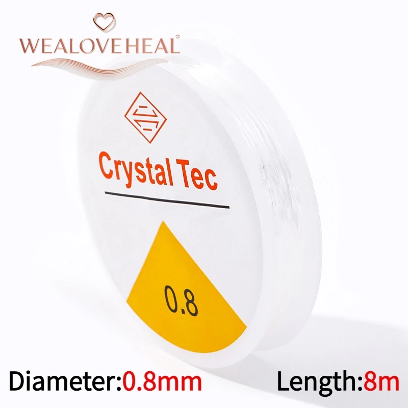 Starkes 0,4-1,0mm Elastisches Kordelband für Schmuckherstellung, Transparenter Dehnbarer Faden für DIY Armbänder Halsketten, Perlenschnur Zubehör – Detail 31