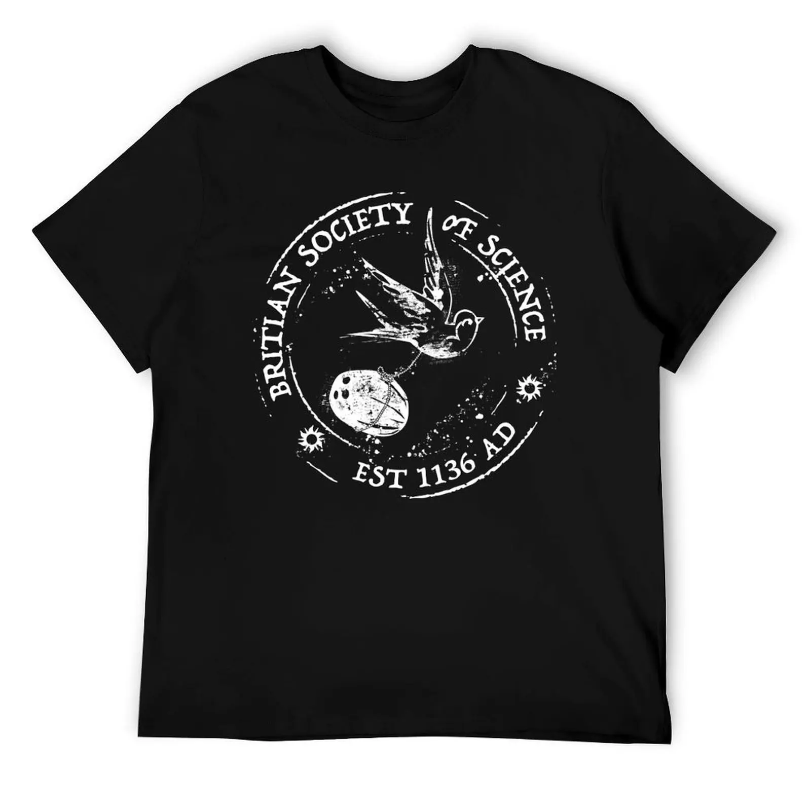 Hóly Gráilo - Brittáín Soloçéty óf Sçéncé تي شيرت مضحك تي شيرت رجل القطن تي شيرت رجل تي شيرت للرجل حزمة تي شيرت أبيض #1