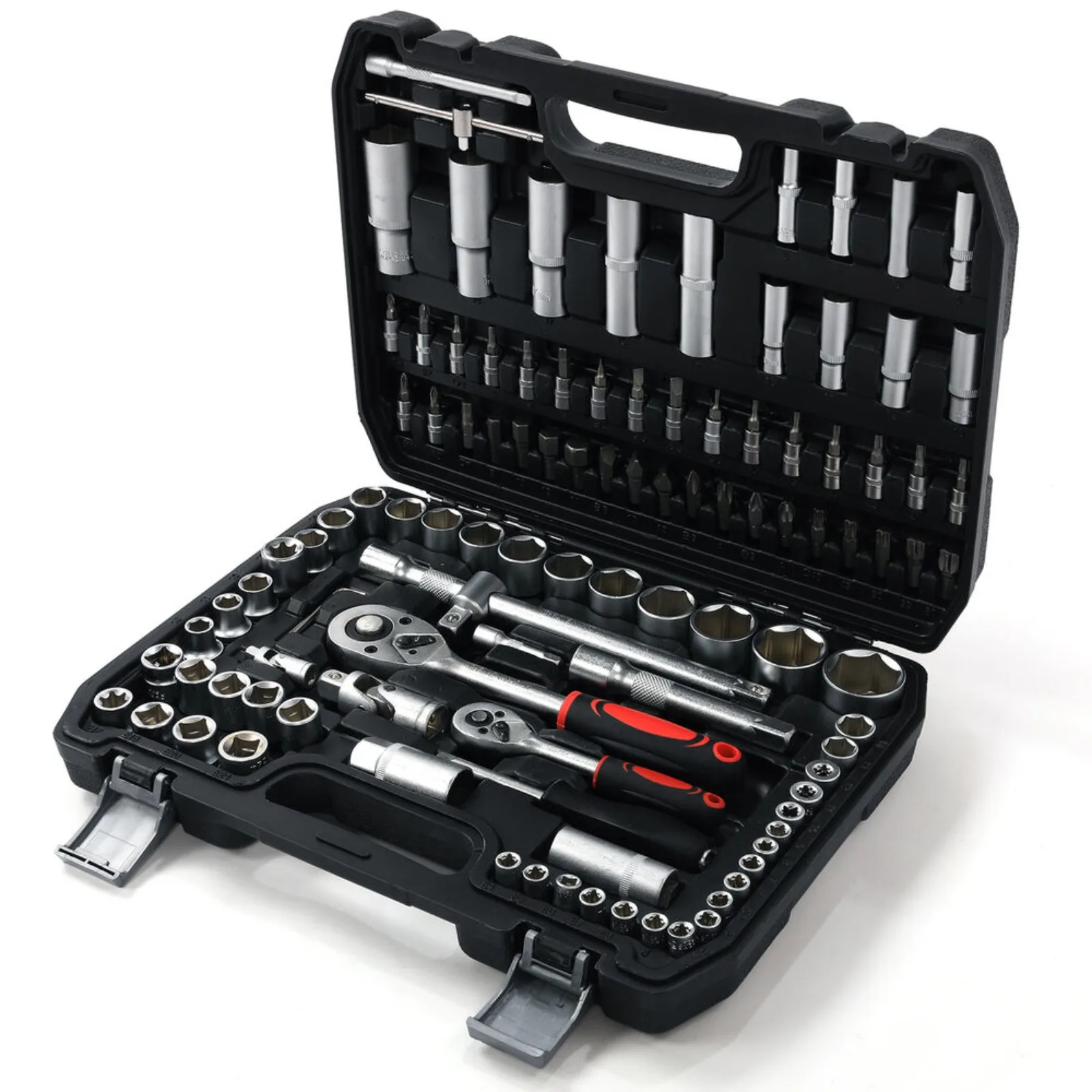 US 108-piece machine tool set 6-point socket ratchet wrench maintenance tool set-