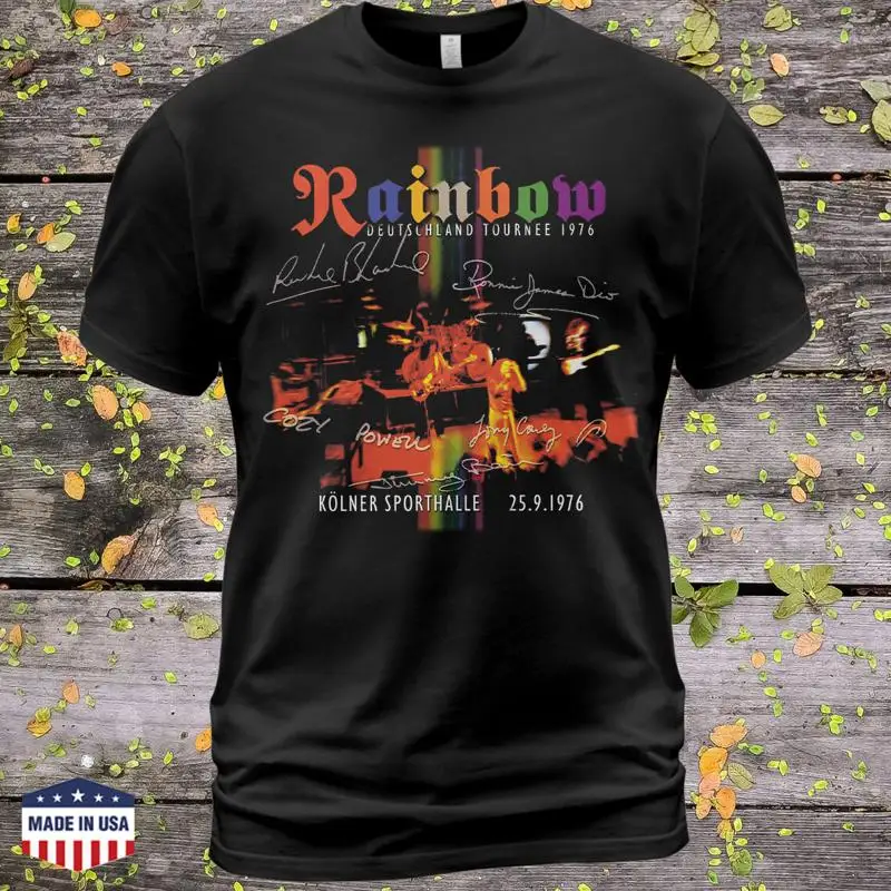 

Хлопковая футболка Rainbow Live в Германии 1976, Ritchie Blackmore Candice Night