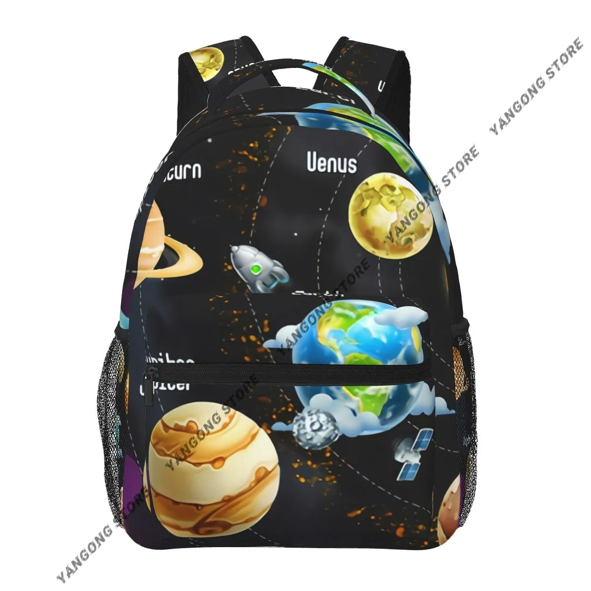 Teenager Bookbag Backpack Travel Bag Solar System Of Planets Milky Way Neptune Mercury Sphere Backpack For Laptop School Bags