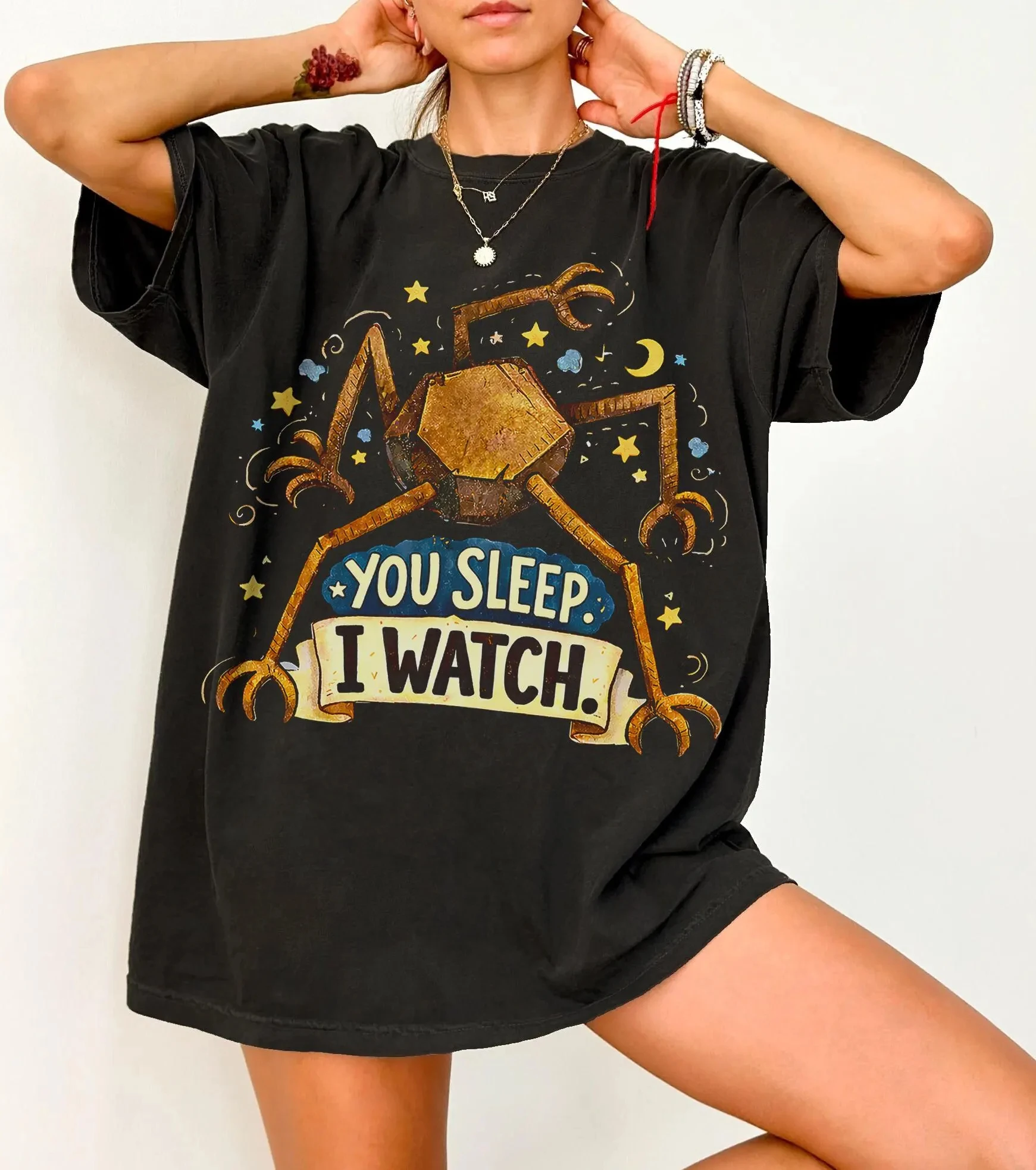 Project Hail Mary, Rocky, You Sleep I Watch Summer Men's and Women's Loose and Breathable T-shirt Top