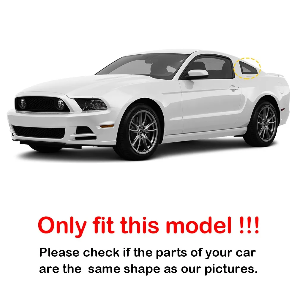 For Ford Mustang MK5 2005 2006 2007-2014 ABS Plastic Front Window Quarter Louver Cover Side Vent Trim Car Adhesive Accessories view 2