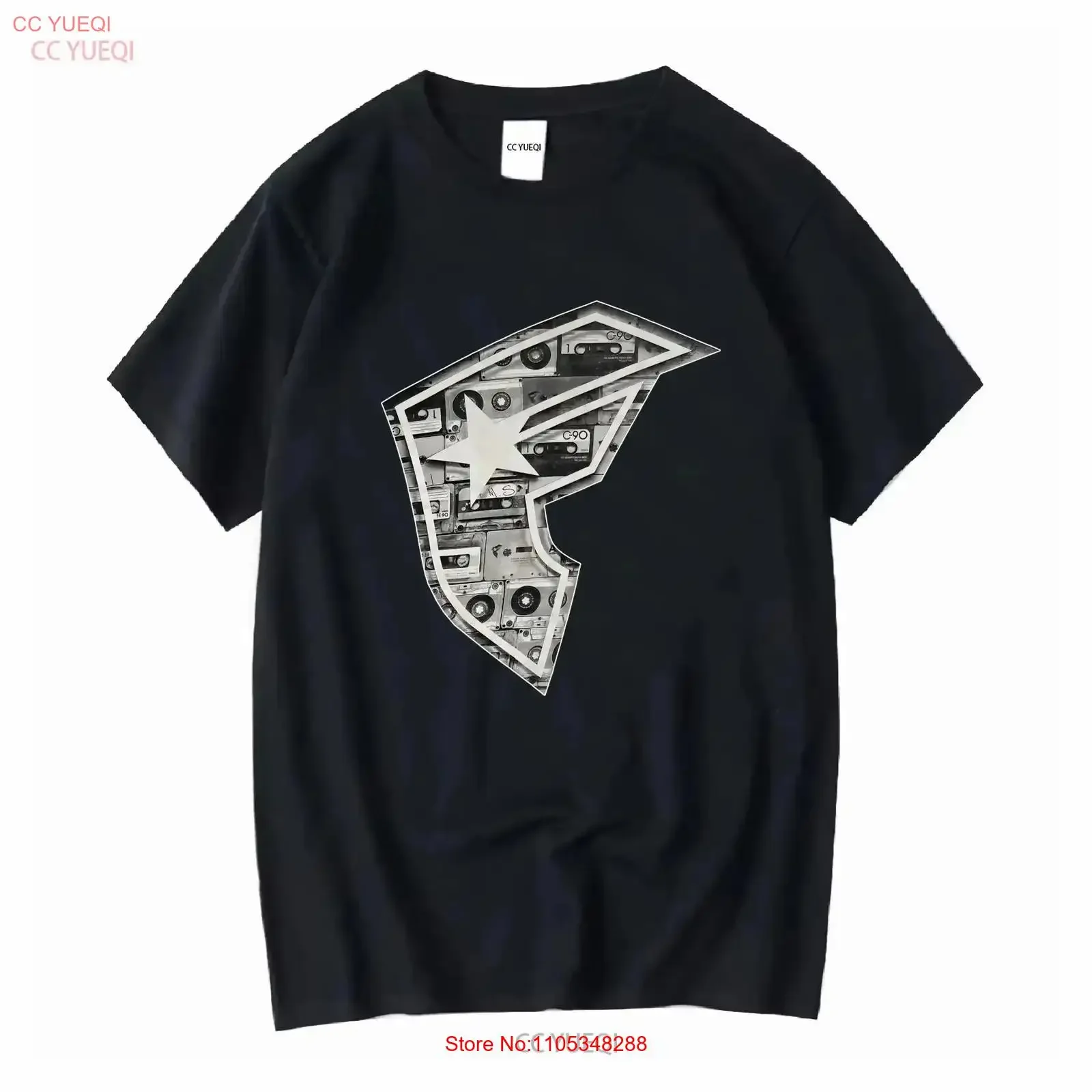 Y2K Famous Stars Straps T Shirt White Travis Barker Grunge Punk Small Cassette vintage Washed Slightly Soft homme Stretched