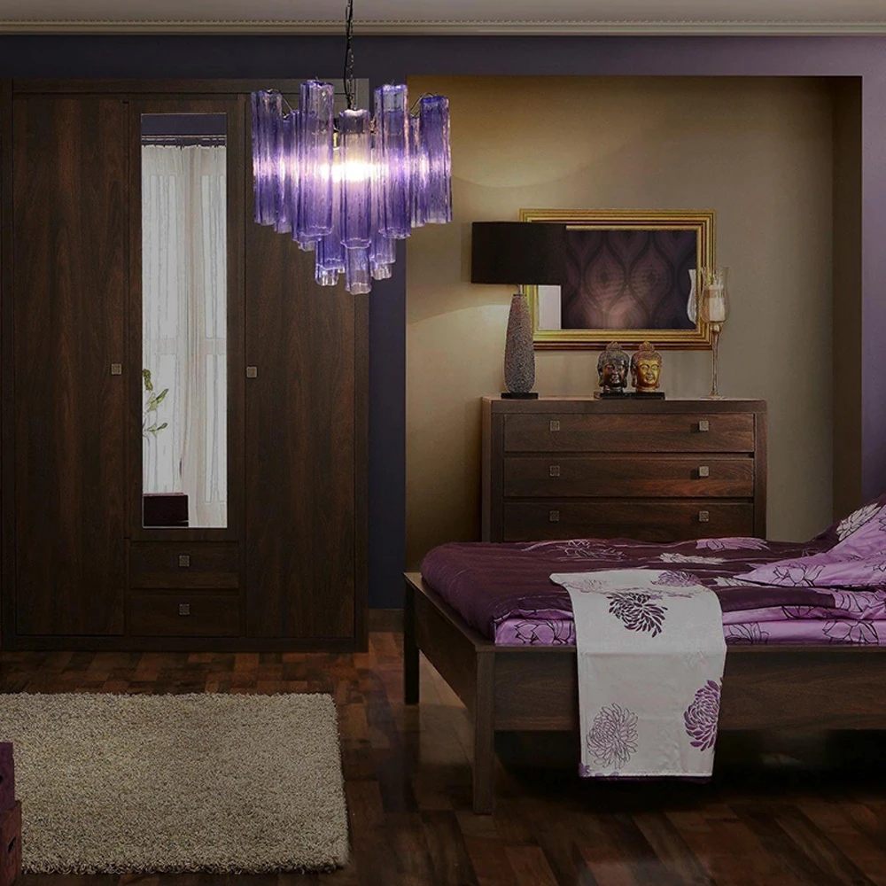 

Lavender Angel 2025 Trendy Glass Art LED Chandelier Lighting Hanging Lamps Lustre Suspension Luminaire Lampen For Foyer Bedroom