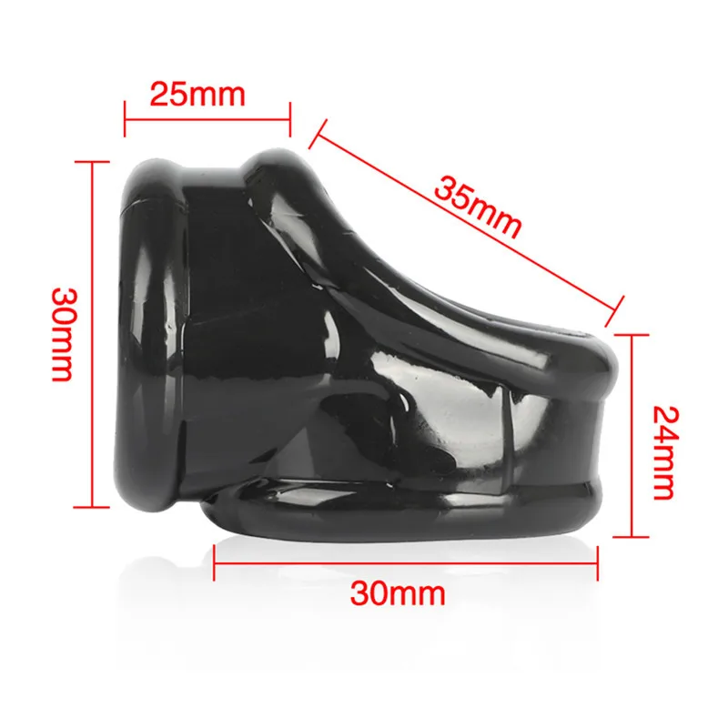 Male Scrotum Ring TPE Reusable Penis Ring Scrotum Squeeze Stretcher Delay Ejaculation Erection Chastity Cage Ball Cock Ring view 4