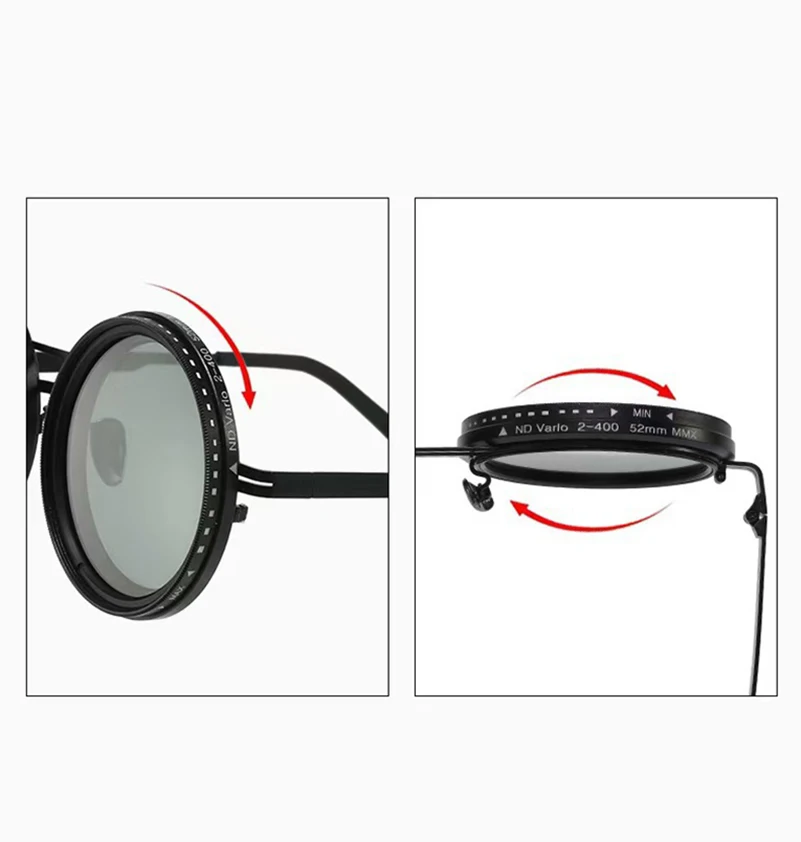 KLASSNUM Männer Handgemachte ND9 Filter Einstellbare Dimmen Sonnenbrille Angeln Fahren Gläser Anti Glare UV PLuxury Polarisierte Gläser – Detail 8