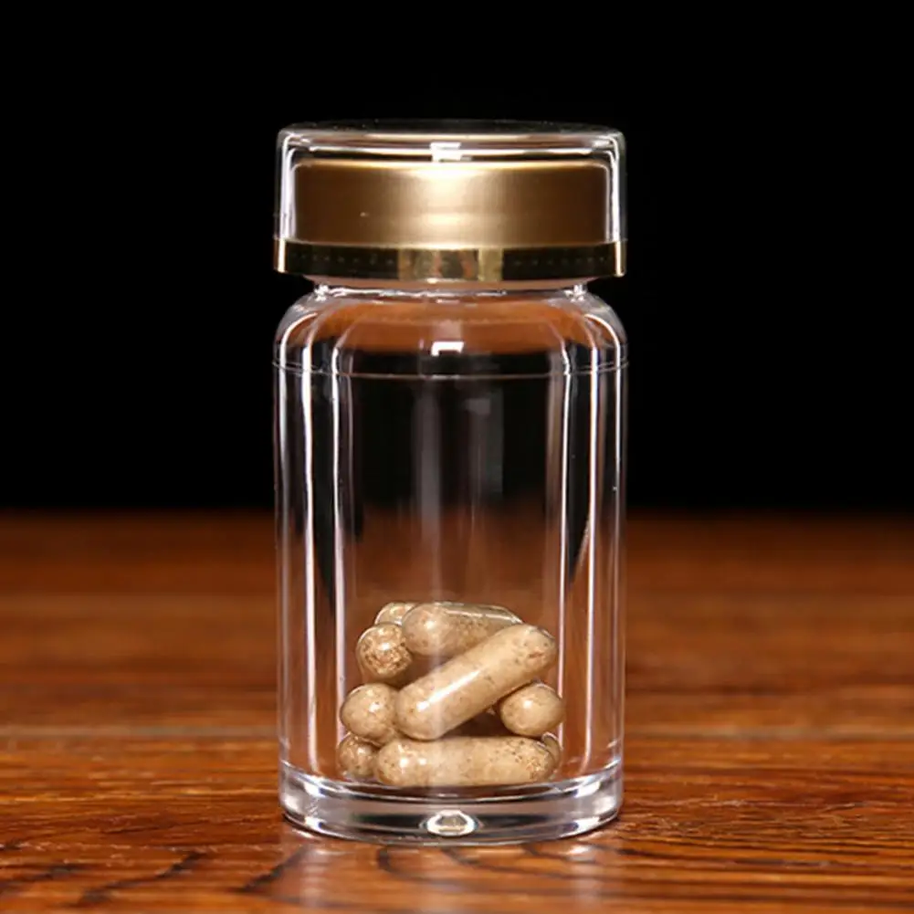 

Medicine Bottle Refillable Practical Acrylic Portable Medicine Bottle for Powder Refillable Bottles Empty Travel bottle
