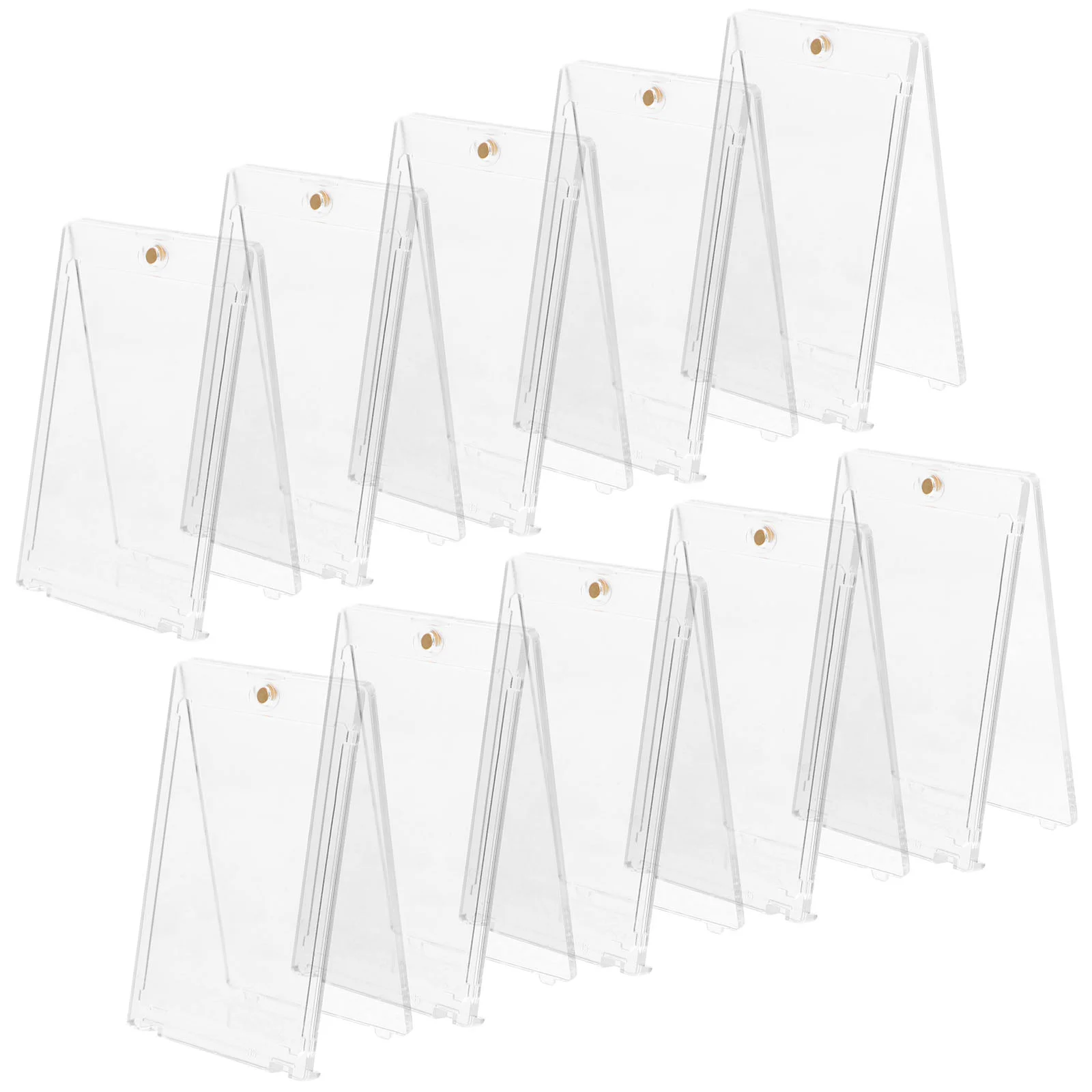 

10 Pcs Home Card Holder Protection Trading Frame Sports Baseball Display Protectors Magnetic Hard Plastic