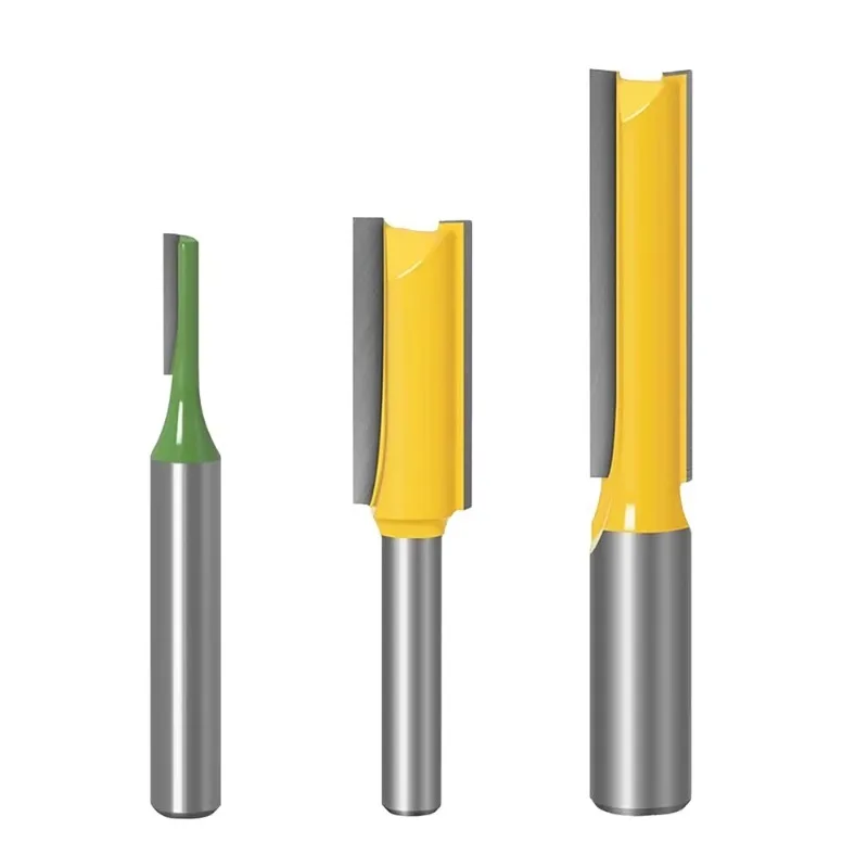 CNC Planer Drill Bit Double-edged Straight Drill Woodworking Grooving Milling Cutter Trimming Machine Extended Cutting Tool