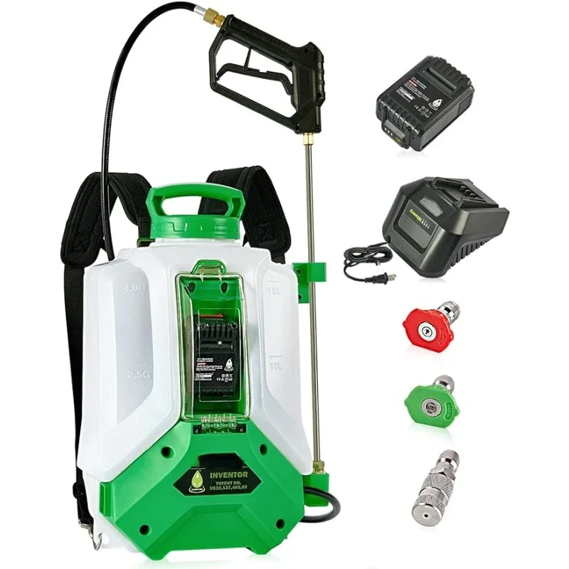 Battery Powered Backpack Sprayer 4 Gallon, Doubled The Capacitance, Equipped with a Big Pump