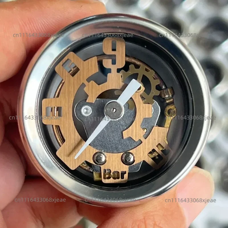 Coffee machine pressure gauge modified e61 brewing head hollow pressure gauge m6 thread interface 304 all stainless steel