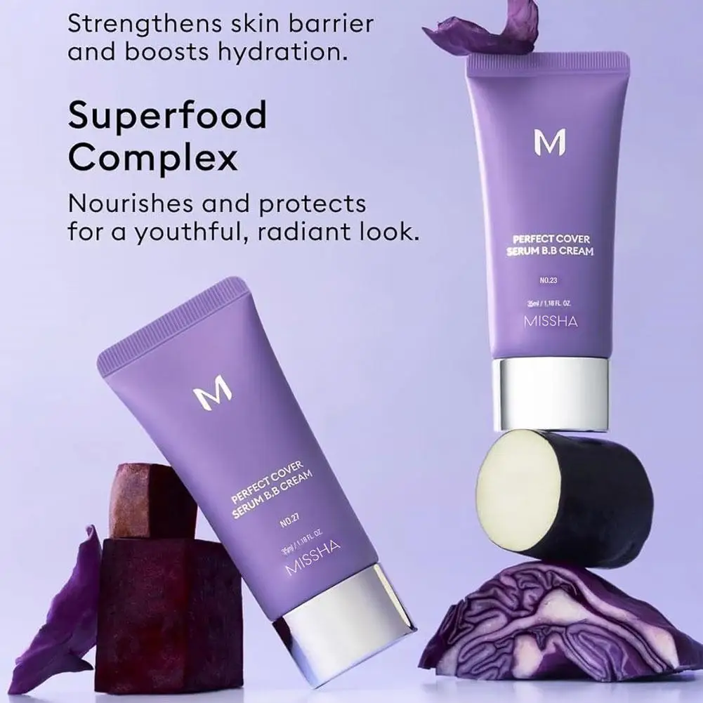 Korean Korea Bb Cream Foundation Perfect Cover Concealer Waterproof Hyaluronic Acid Color Correcting Natural and Snug Fit