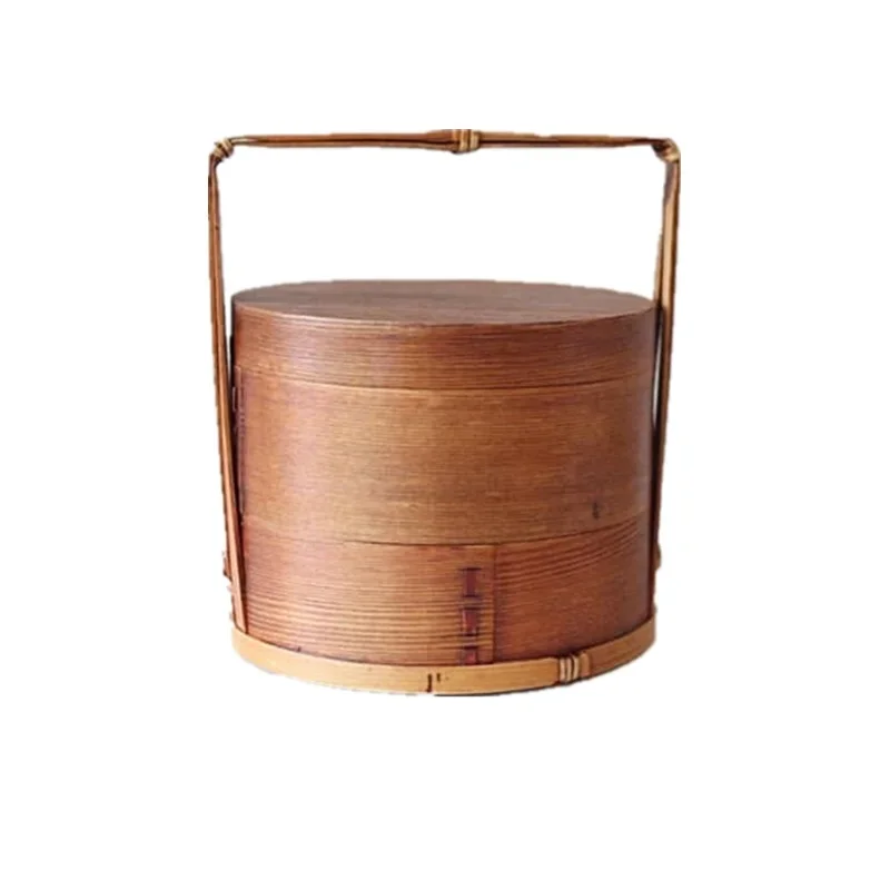 Japanese Style Lunch Box Wooden Bento Double Layer Portable Picnic Food Storage containers Tableware kitchen gadget sets