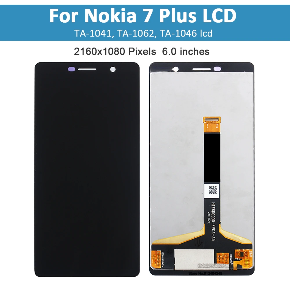 6.0\'\' Original LCD For Nokia 7 Plus LCD Display Screen Touch Panel Digitizer For Nokia 7Plus TA-1062 TA-1055 Screen Replacement