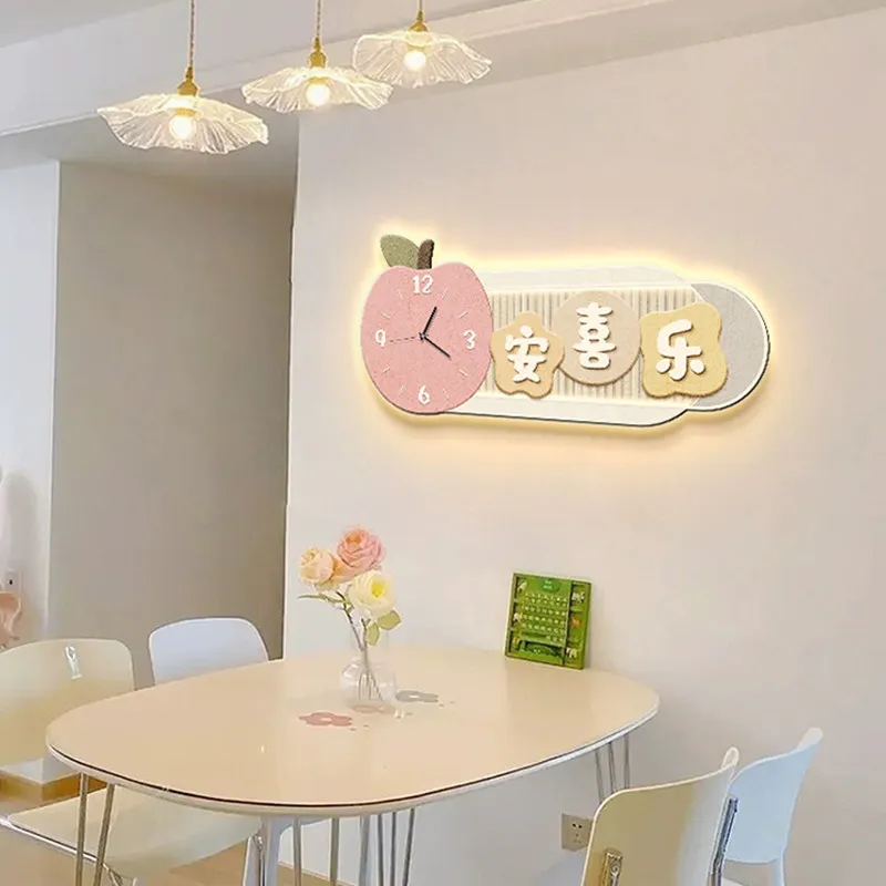 Y*-Led Luxury Wall Clocks Living Room Digital Restaurant Fashion Design Cartoon Clock Wall Creative De Pared Home Decoration