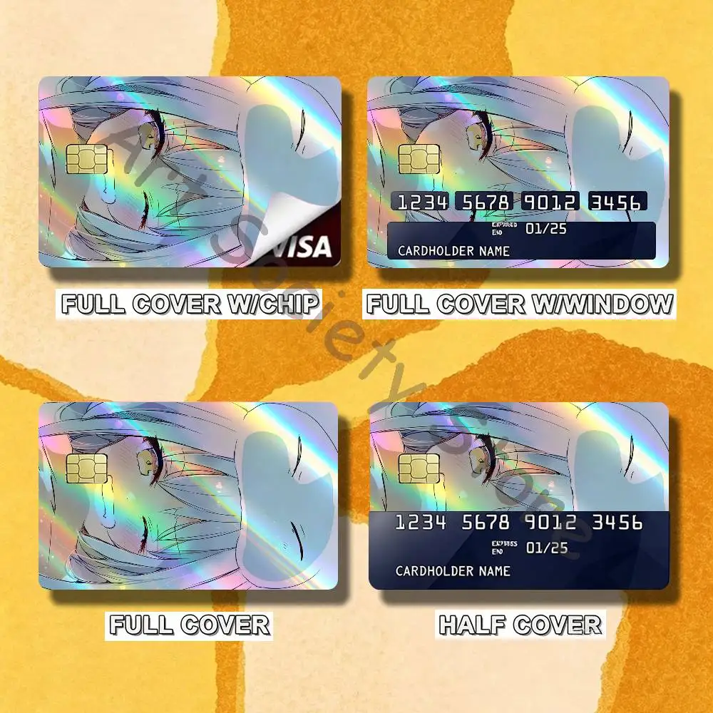 Anime R-Rimuru Tempest Laser shimmer Name Card Sticker Decorate Bank Card Couple Student Supplies Decals Patch Documents Gift