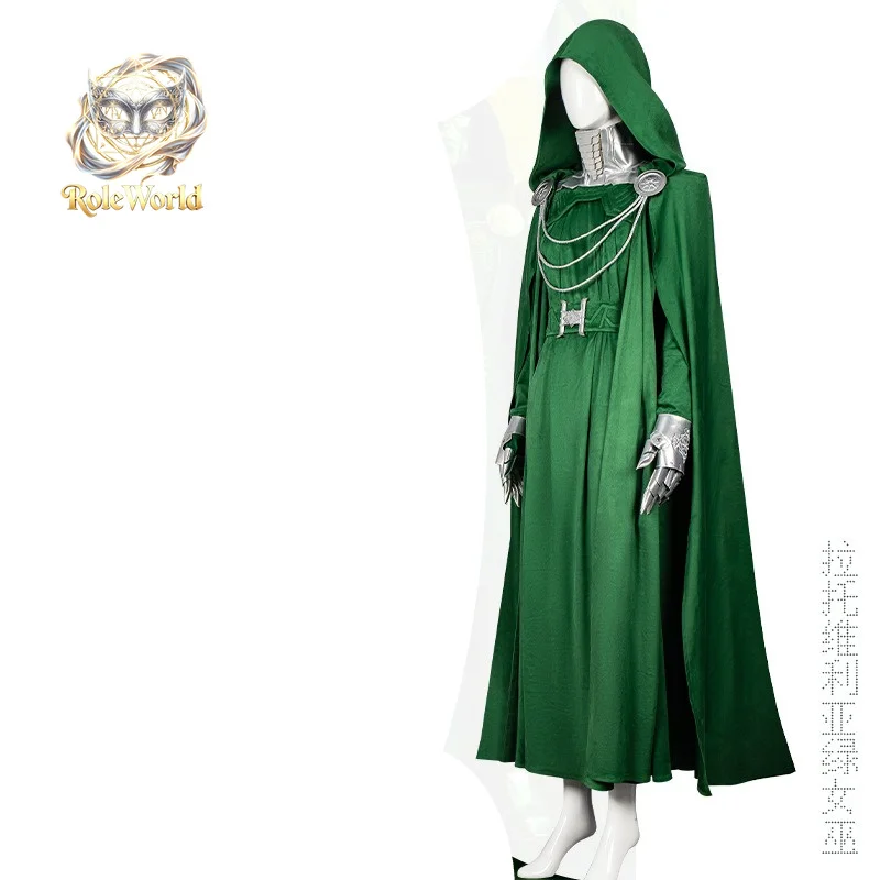 Latverian Witch Green Robe Cloak Cosplay Costume Latverian Witch Costume Women Full Set For Halloween Comic Con view 5