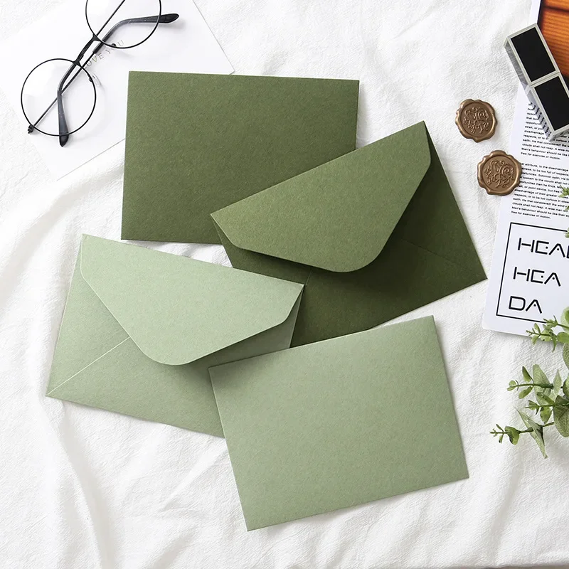 5pcs High-grade Thick Paper Envelopes Kawaii Avocado Envelopes for Letters DIY Wedding Party Invitations Cards Postcards Cover