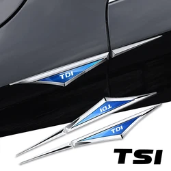 2pcs alloy car stickers car accsesories for vw Volkswagen TDI TSI golf passat jetta kombi touareg tiguan polo amarok launches