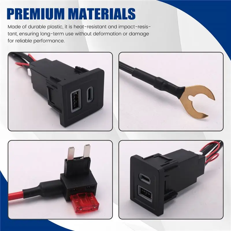 Professional Car PD Port Fast Charging Phone Charging Adapter For Multivan T5 QC3.0 Fast Charging Car USB Cha