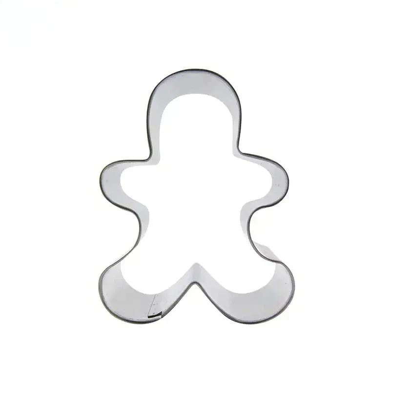 Small Gingerbread Man Shape Cake Decorating Fondant Tools,Stainless Steel ,Biscuit Cutter Cake Cookie Dim Sum Baking Molds