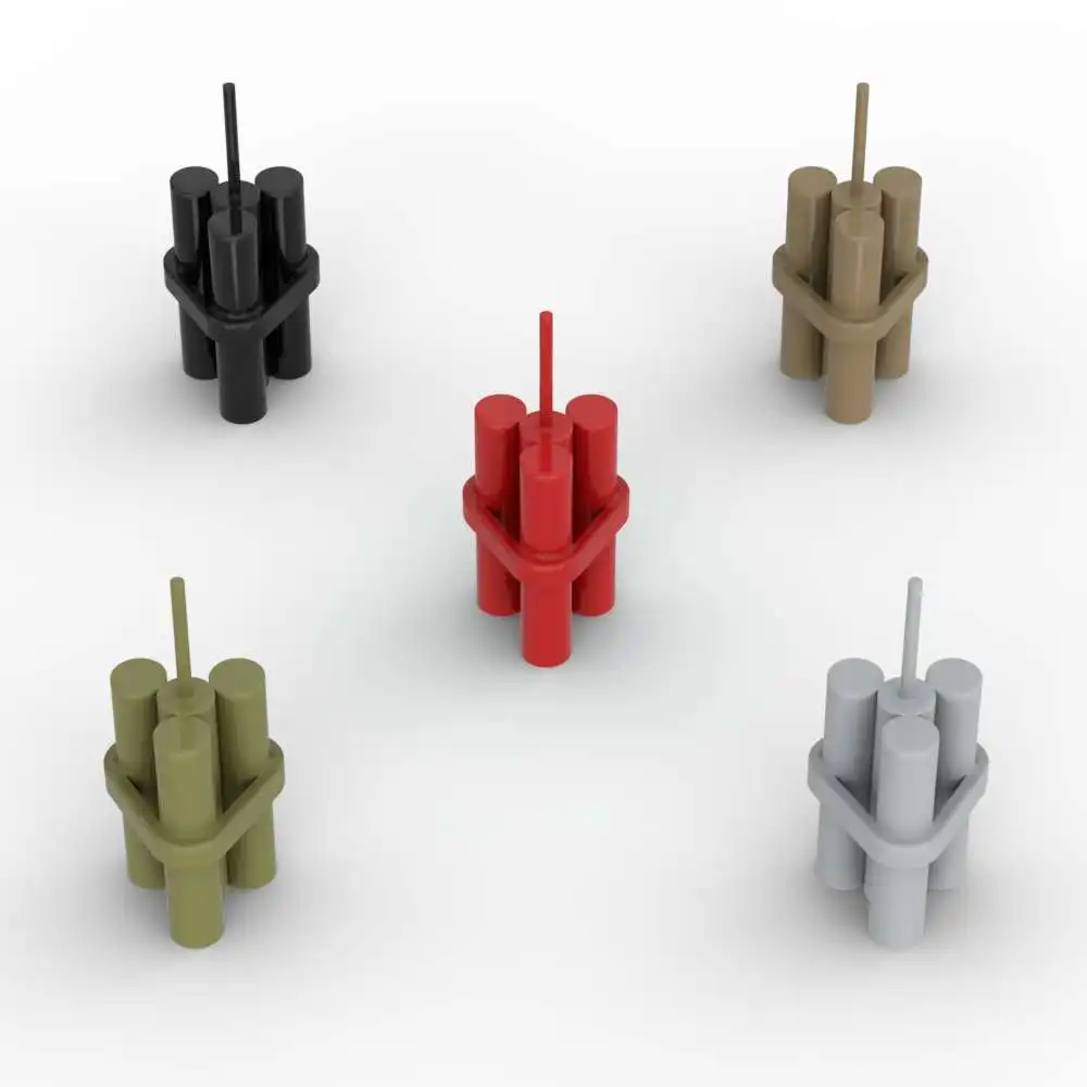 

MOC 10PCS 64728 Handheld Sticks Bundle Figures Brick Utensil Dynamite Building Blocks Kit Particle Toys Children Birthday Gifts