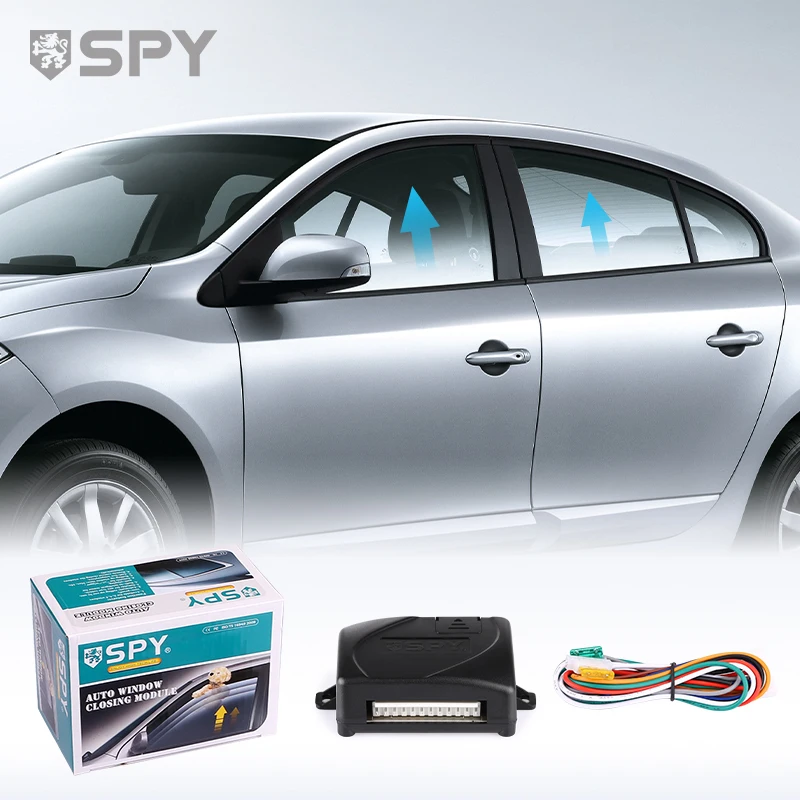 SPY Universal Car Alarm Systems Auto Close Windows Car Alarm Module for 4 Door Car