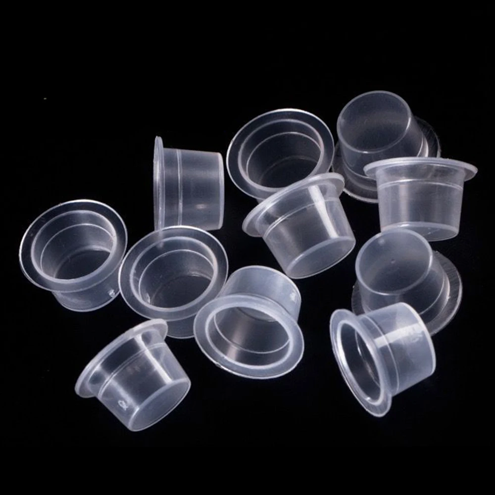 100PCS/BAG Plastic Disposable Tattoo Ink Cups Small Size Microblading Pigment Holder Container Cup Tattoo Accessories