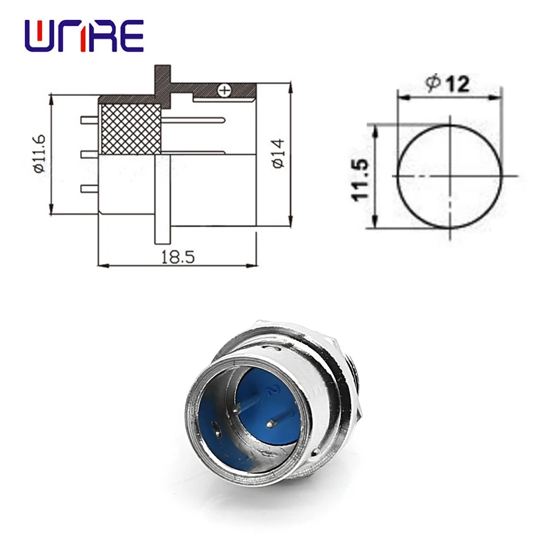 1set Aviation Connector 12mm XS12 Quick Push-Pull Circular Socket 2/3/4/5/6/7pin Male and Female Plug Cable Connector