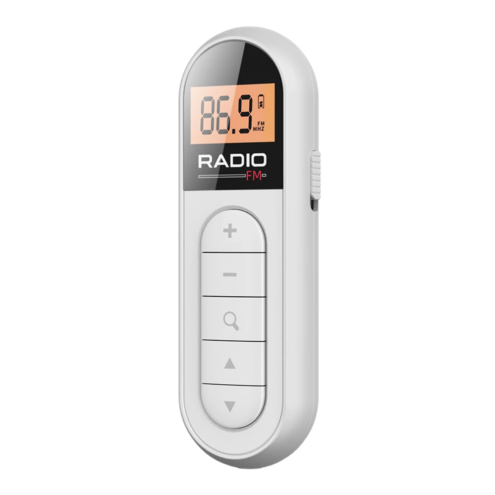 

FM Radio Backlight LCD Display Portable Radio with 3.5mm Headphones Small Radio Type-c Charging 76-108MHZ for Walking Jogging