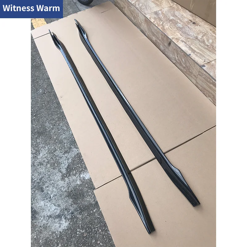 Car Side Skirts Extensions Apron Carbon Fiber For Tesla Model 3 Sport 4-Door 2018-2020