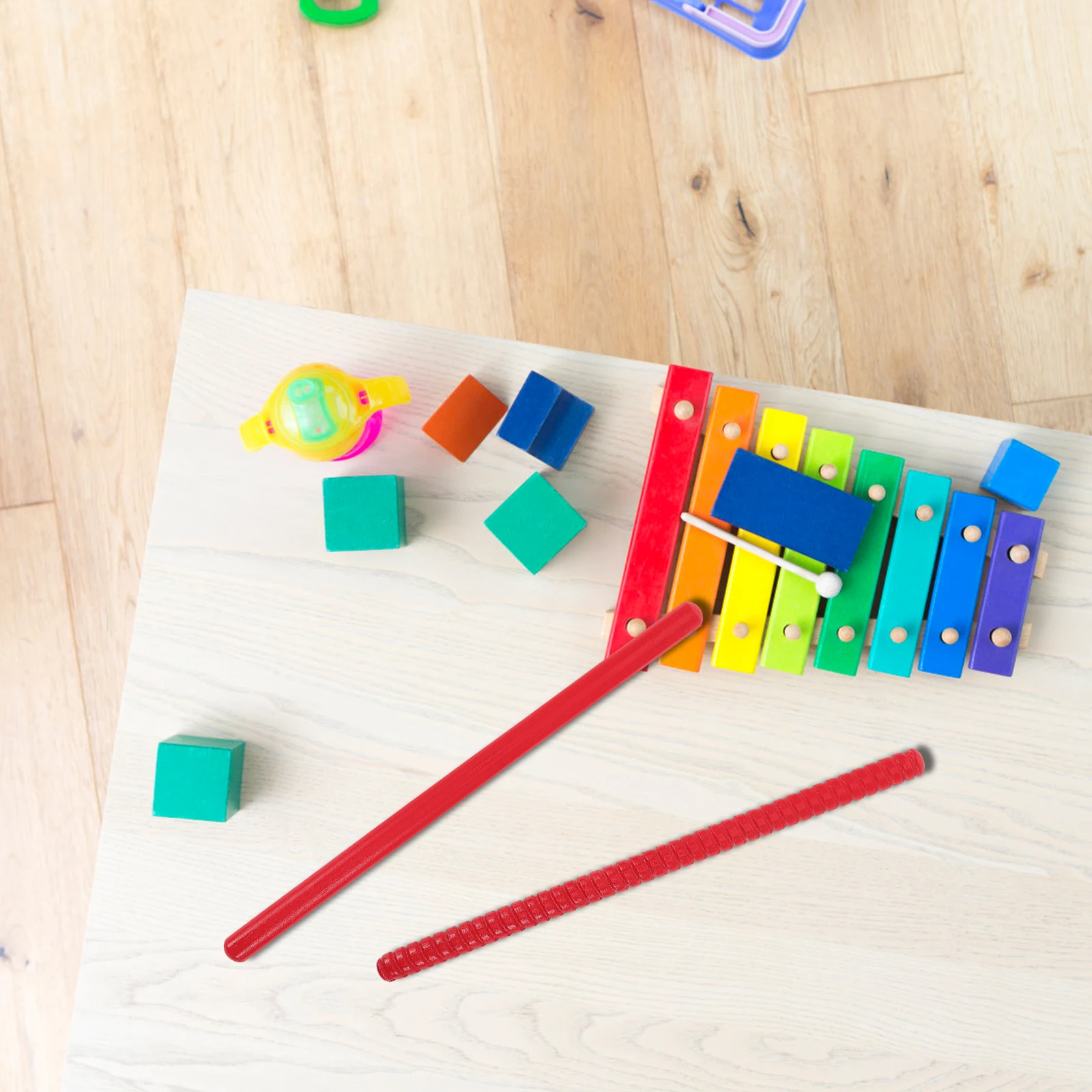 

2 Pcs Rhythm Teaching Aids Percussion Stick Musical Instrument Rods Accessories Children Wooden Classical Sticks Baby