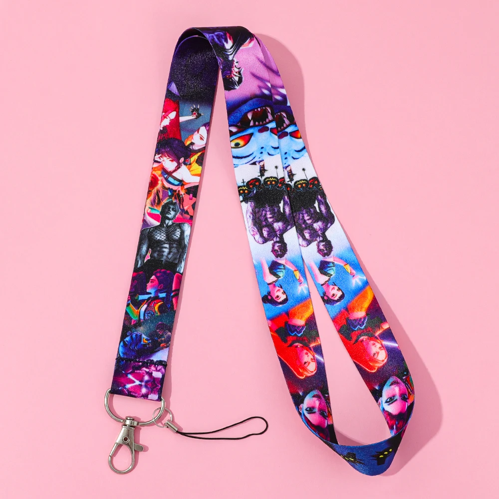 

K Pop Demon Hunters Cartoon Characters Lanyard Card Holder Fans Phone Strap Keychain Gift for Friends