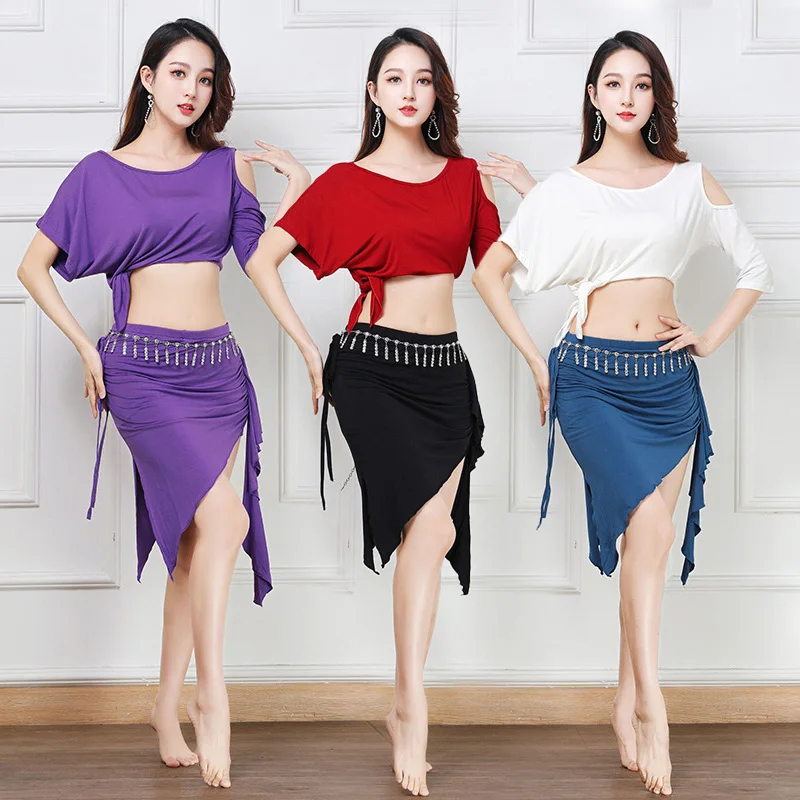 plus Size Belly Dance Practice Suit Beginner Eastern Dance Performance Costume Slimming Practice Performance Ensemble