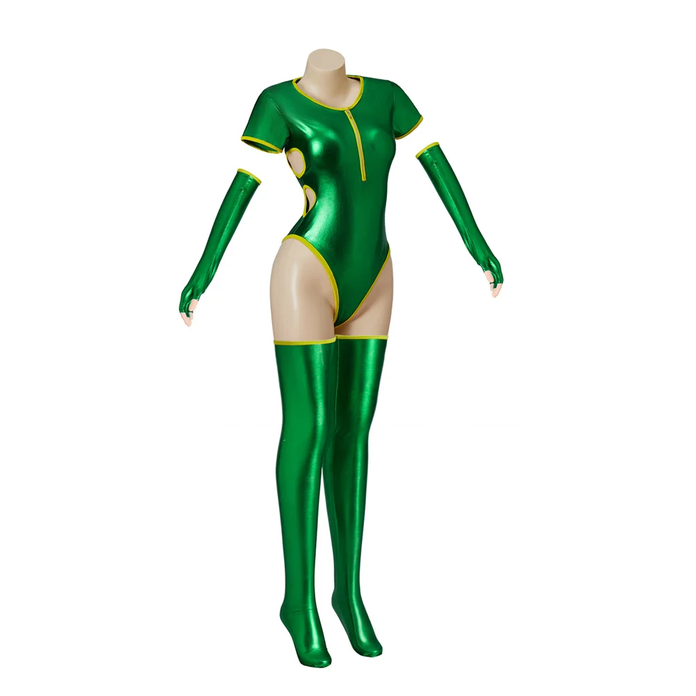 Game Killer Instinct Black Orchid Cosplay Costume Women's Green Sexy Bodysuit Fighters  Jumpsuit  Halloween Party Outfits