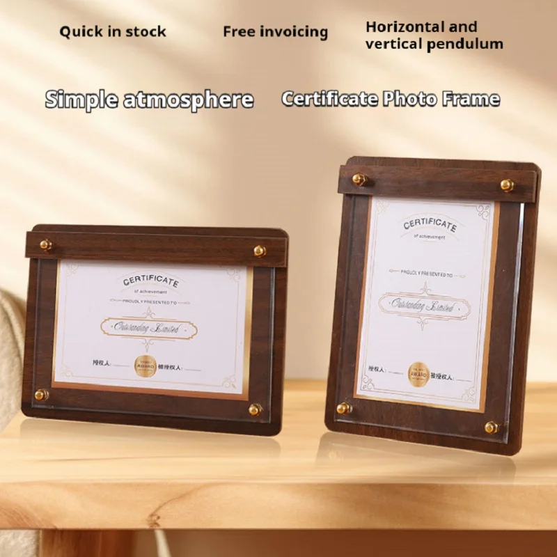 

A4 Certificate Display Frame Acrylic Award Showcase Stand for Document Presentation, Perfect for Certificates and Photos