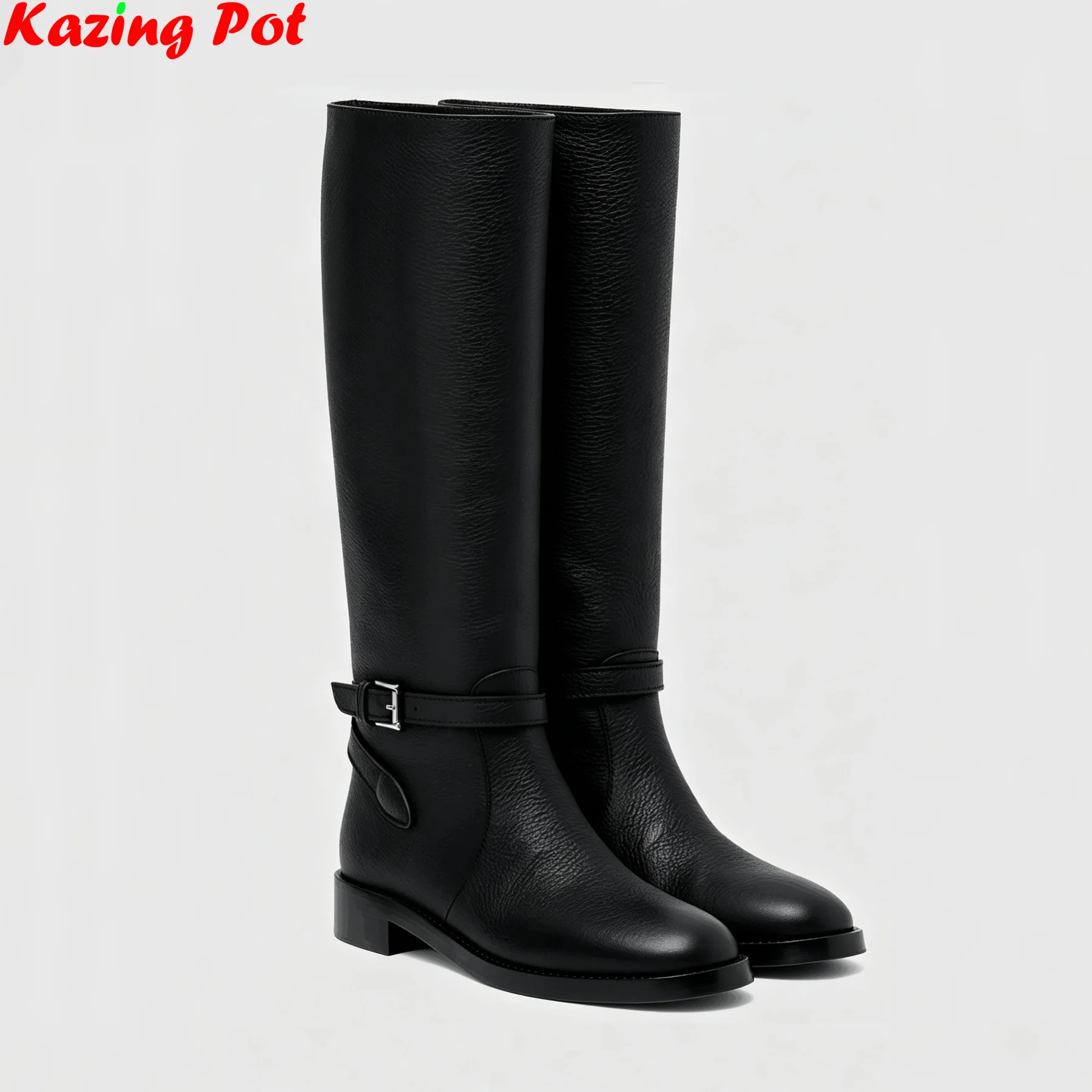 Riding Boot Short - Büyük Beden 46 İnek Derisi Yuvarlak