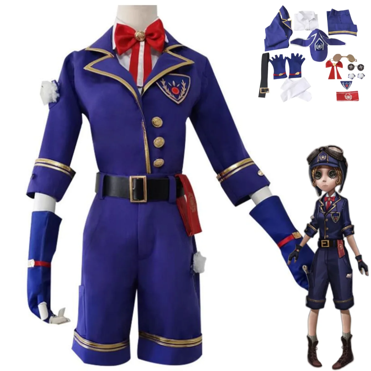Game Identity Ⅴ Tracy Reznik Mechanic Cosplay Costume Ivory Tower Anime Party Blue Uniform Man Woman Christmas Carnival Suit