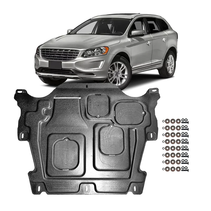 

For Volvo XC60 2010 -2017 2.0T 3.0T 2011 2014 Black Under Engine Guard Plate Splash Shield Mud Fender Cover Mudguard Protector