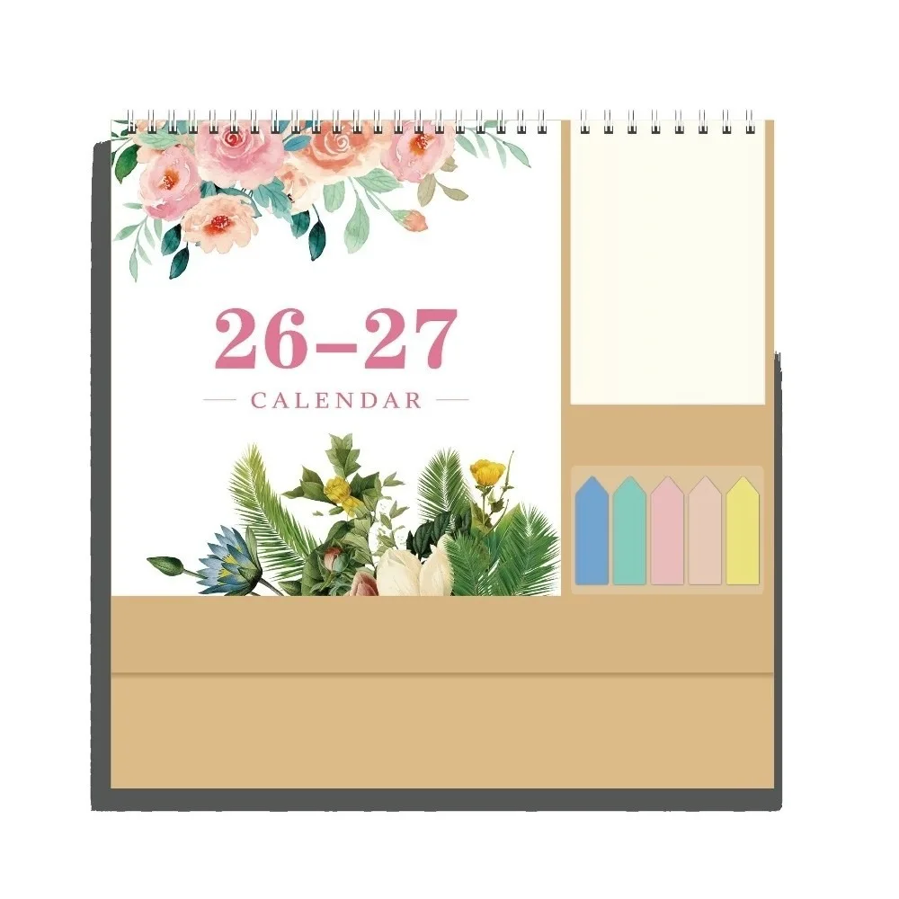 

Thick Paper Desk Calendar Creative Design July 2026-June 2027 English Calendar Twin-Coil Binding Paper Calendar Home Use