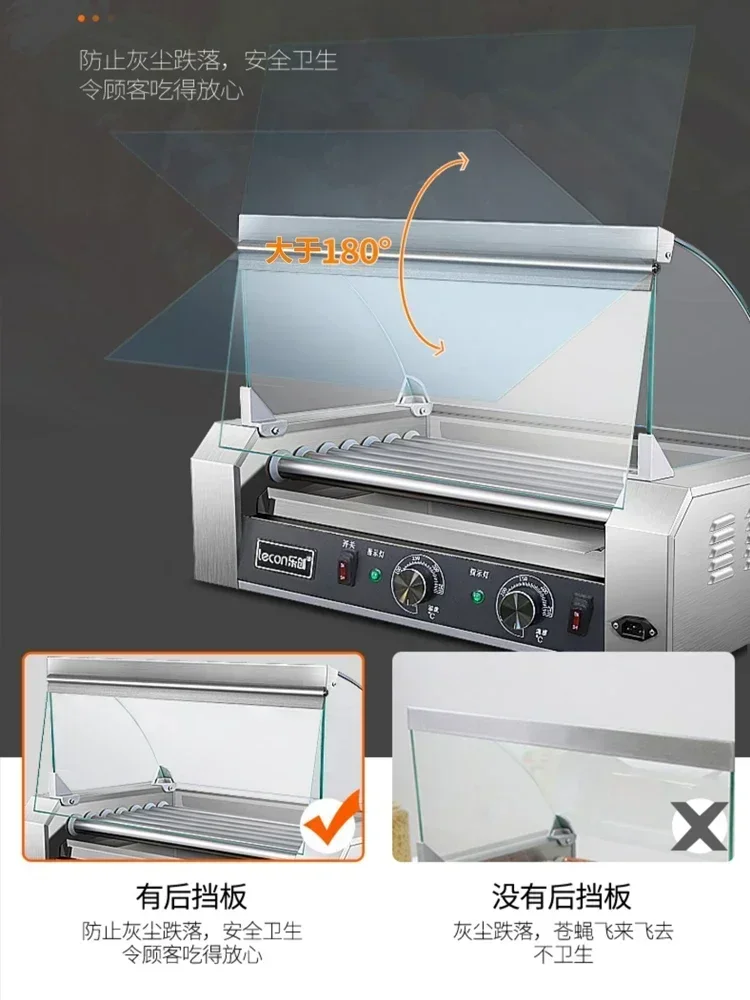 رغبة للغاية بعد آلة هوت دوج، سجق تجاري أوتوماتيكي بالكامل، طبقة مزدوجة، متجر مريح 304 من الفولاذ المقاوم للصدأ