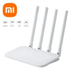 Original Xiaomi Mi WIFI Router 4C Roteador APP Control 64 RAM 802.11 B/g/n 2.4G 300Mbps 4 Antennas Wireless Routers Repeater