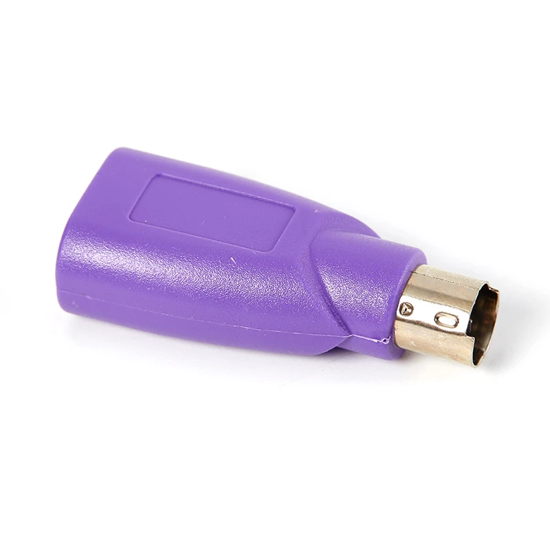 1pcs Converter Keyboard Mouse For PS2 PS/2 To USB Adapter Converter For Usb Keyboard Mouse Accessories Purple +Green