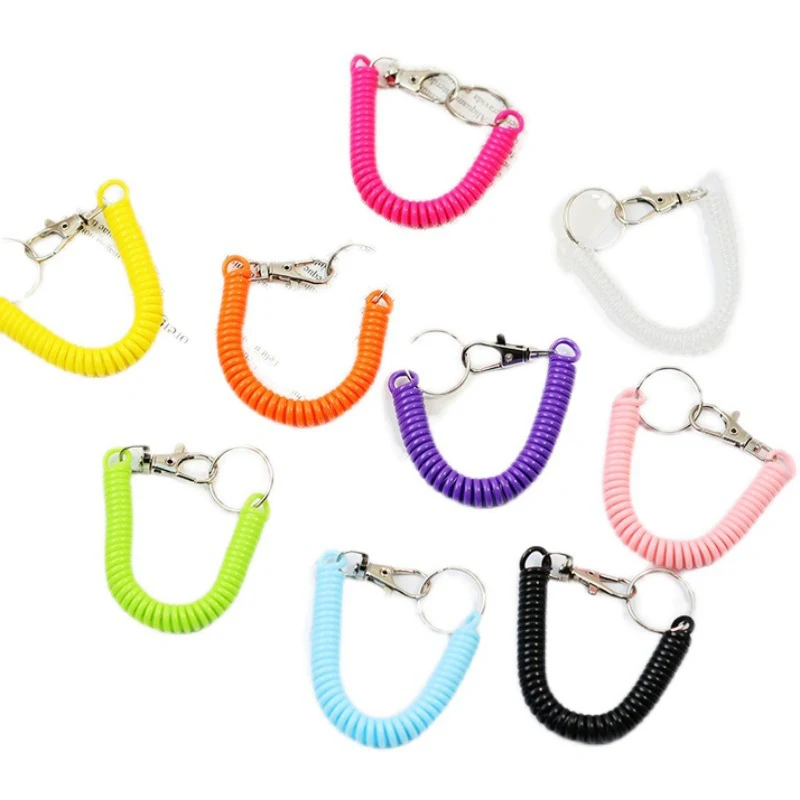 Porte-clés Ressort Extensible pour Téléphone, Pendentif, Lanière, Corrigé, Fermoir, réinitialisation, Crochet, Créatif, INS, Anti-Perte