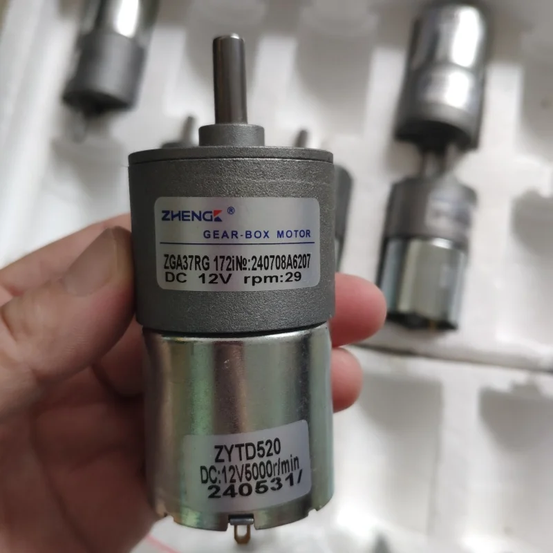 Original ZHENGKE ZGA37RG 12V 24V centric outpput shaft motor