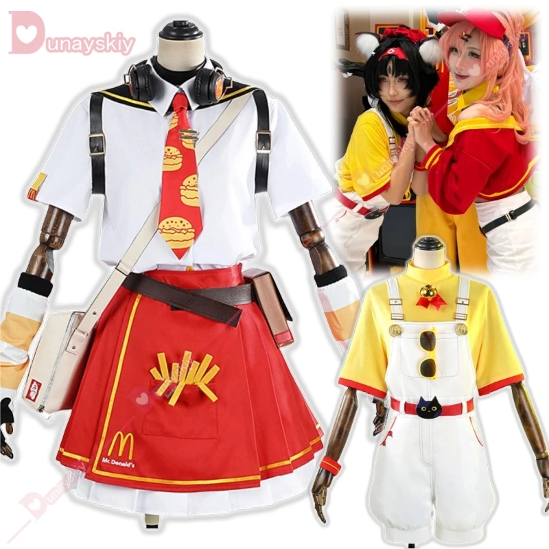 

New Nekomiya Mana Cosplay Anby Demara Costume Zenless Zone Zero Costume Tail Strap Pantyrose Props Suit Cute Party Woman Set