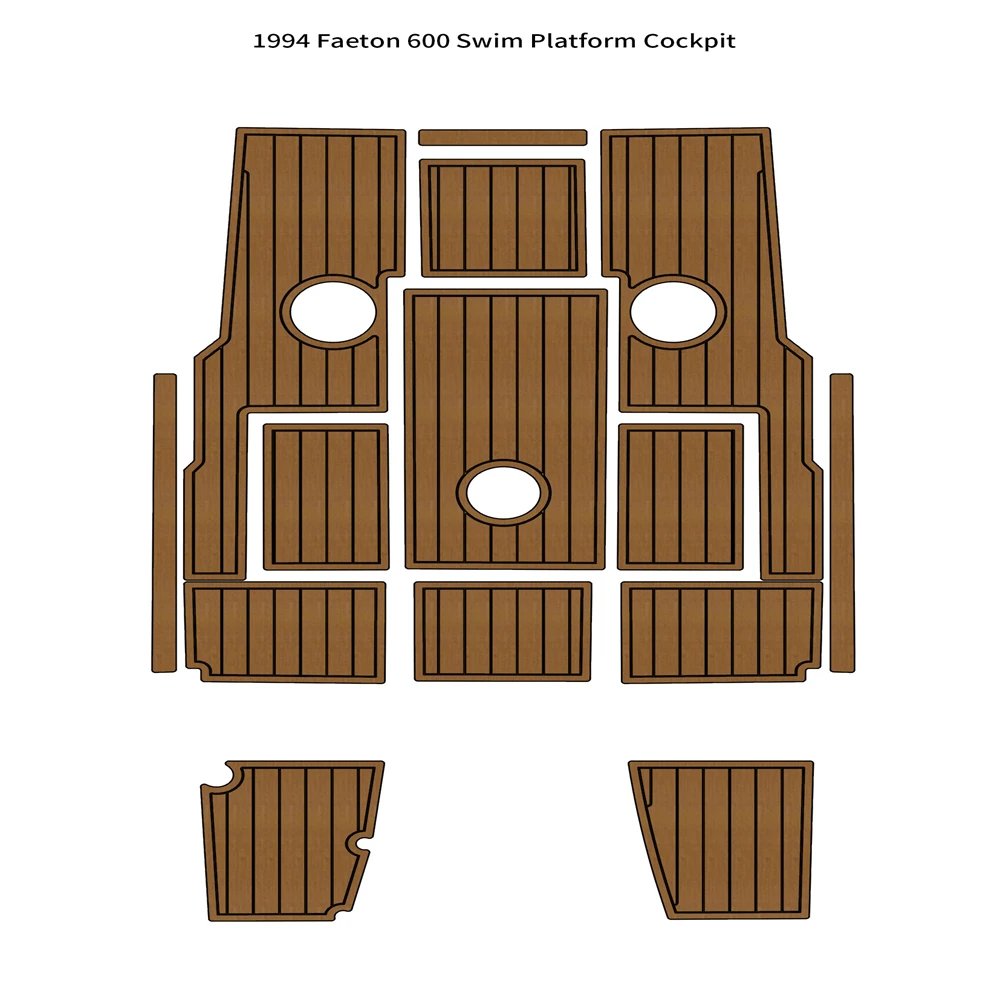 

1994 Faeton 600, платформа для плавания, подстилка для кабины, лодки, EVA, пенопластовый Тиковый напольный коврик, SeaDek, маринемат, Gatorstep Style, самоклеящийся