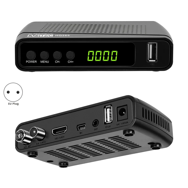 DIGIT-H.265 DVB-T2 Receptor de TV digital Mini Ricevitore Digital Terrestre DVB-T2 SET TOP BOX Plugue UE