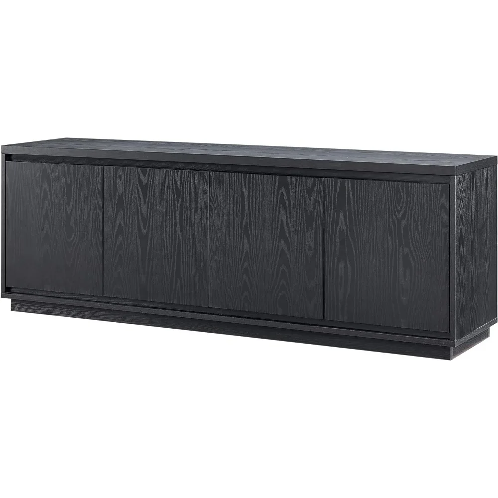 Presque TV Stand, 68 "Wide, Preto